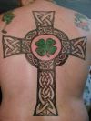 cross celtic and shamrock tattoo